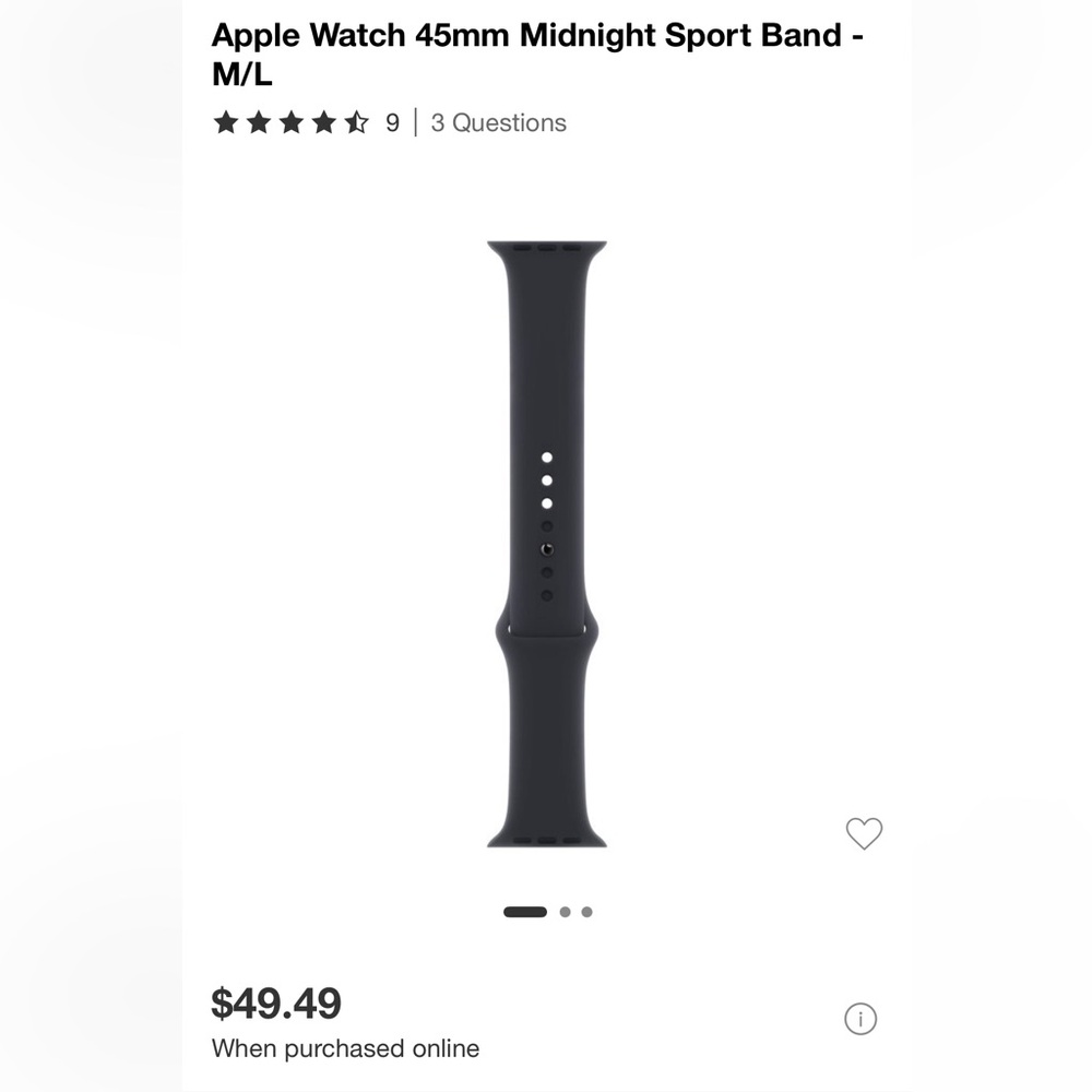 Black Apple sport Silicone Watch Band